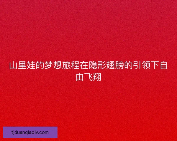 山里娃的梦想旅程在隐形翅膀的引领下自由飞翔 山里娃的梦想旅程在隐形翅膀的引领下自由飞翔